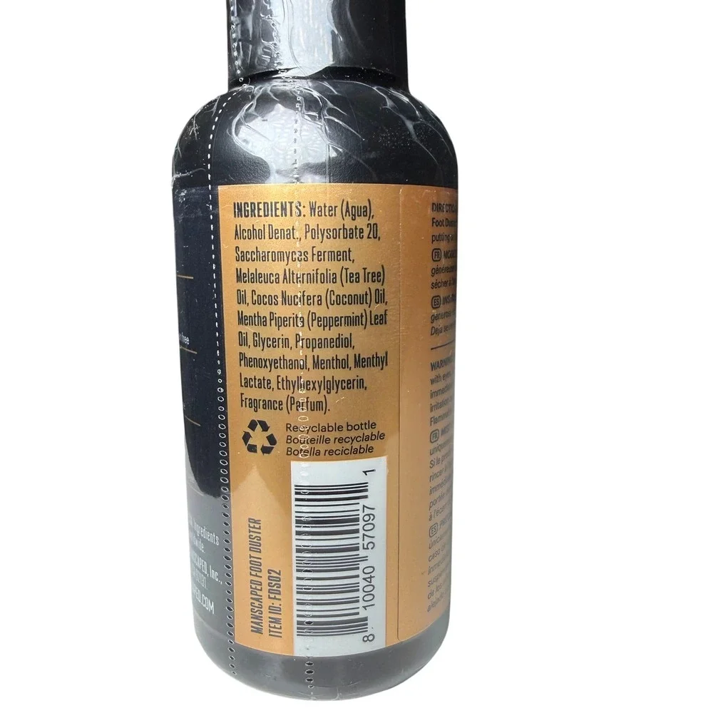 Manscaped Foot Duster Cooling Foot Deodorant‎ Spray Tea NEW SEALED 1.89oz